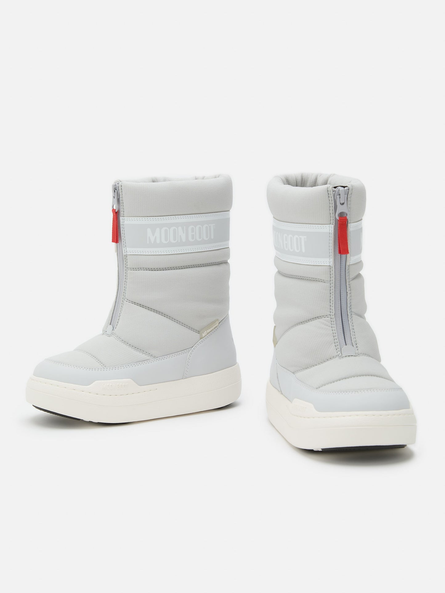 MOON BOOT JUNIOR PARK GREY ZIP HIGH BOOTS