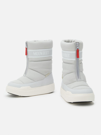 MOON BOOT JUNIOR PARK GREY ZIP HIGH BOOTS